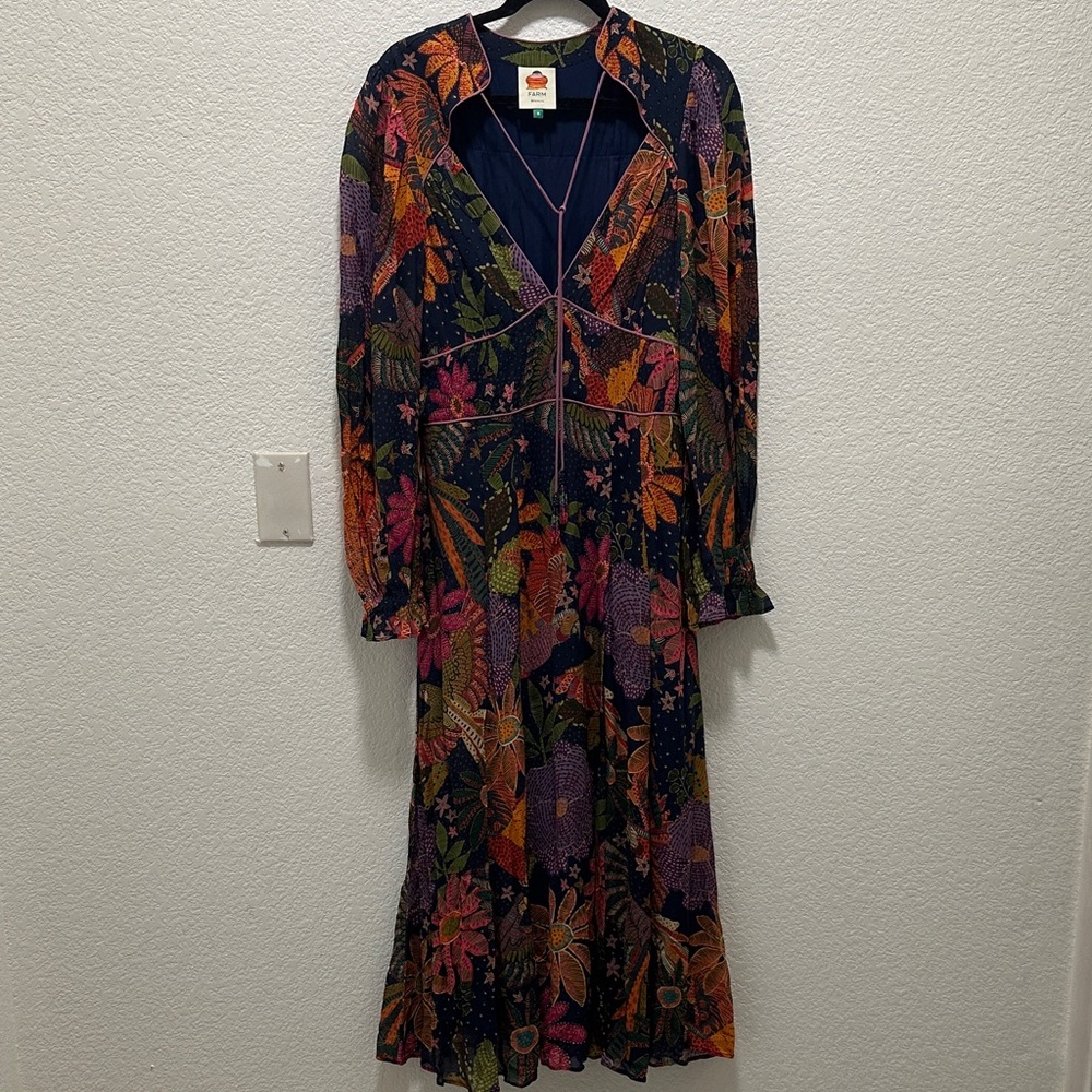 FARM Rio Multicolor Floral Long Sleeve Dress - Picture 3 of 9